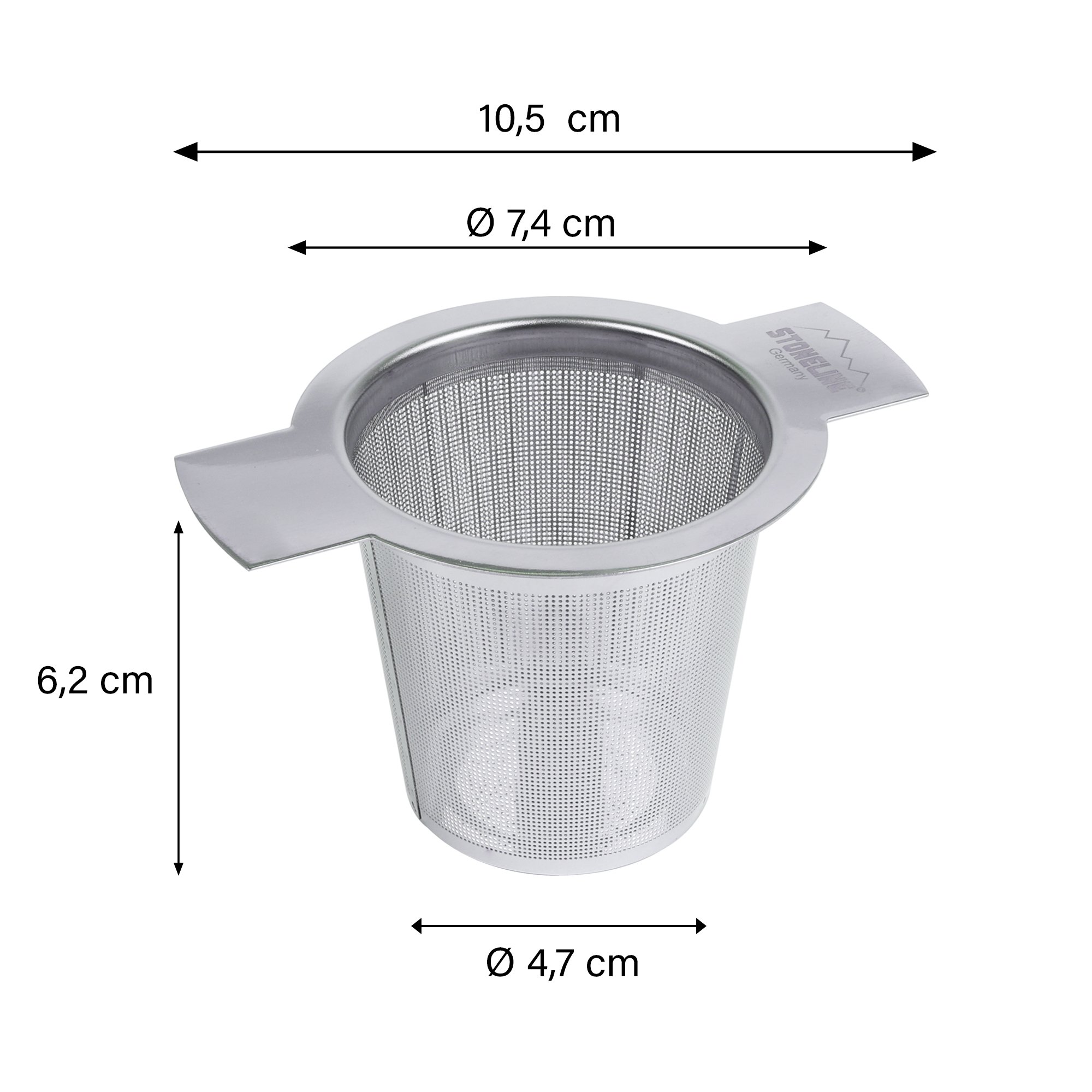 STONELINE® 2 pc Tea Infuser Set for Loose Tea 32.5 cm, Stainless Steel | Tea Strainer