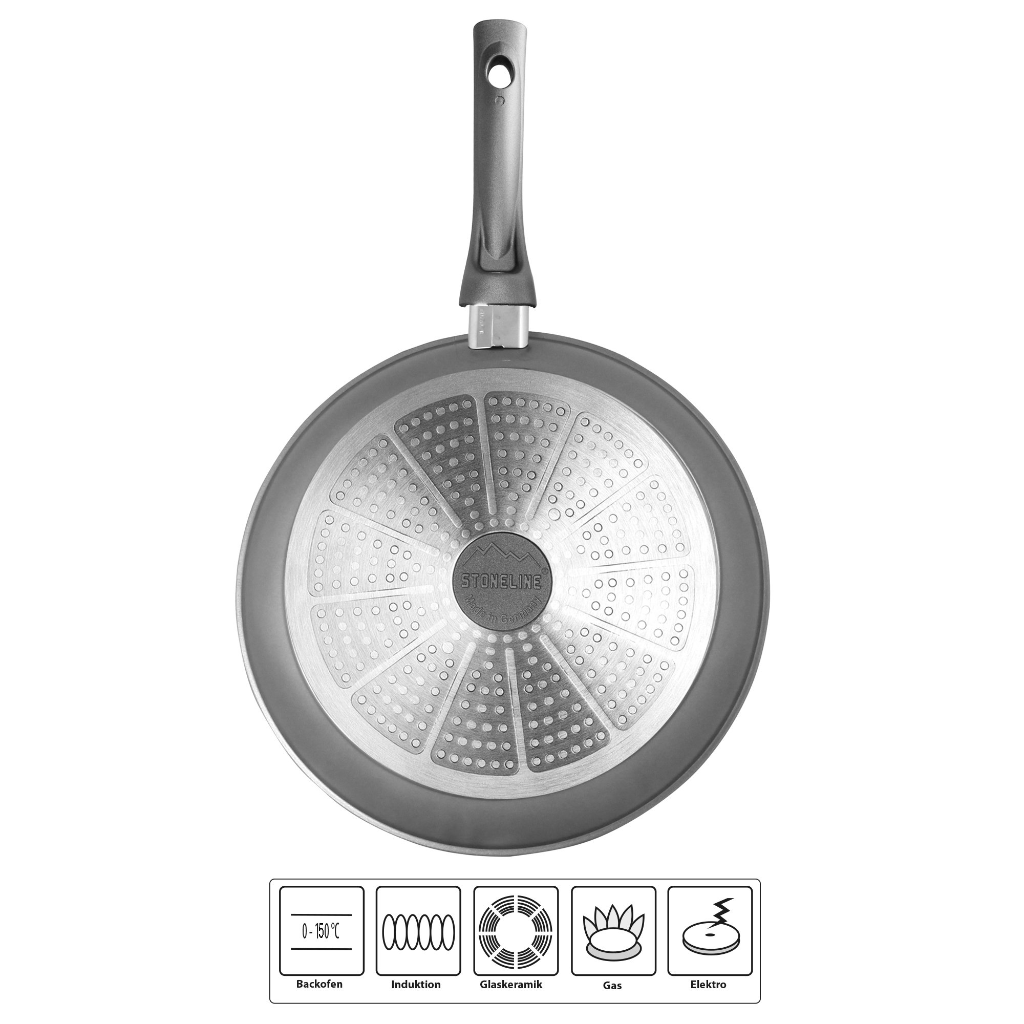 STONELINE® Gourmundo Braising Pan 28 cm, Made in Germany, adatto all'induzione e al forno