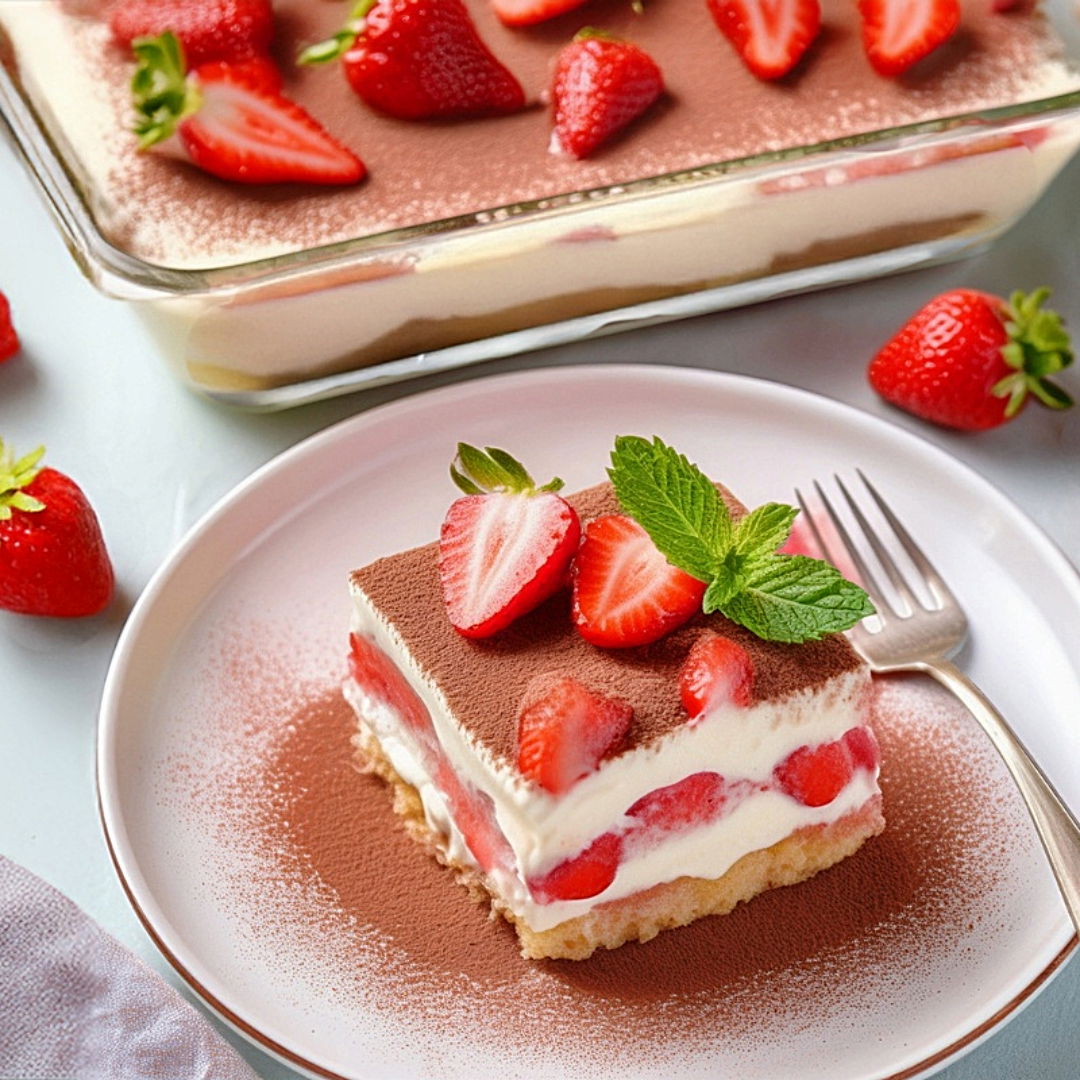 El mejor Tiramisu de Fresas sin Huevo – ¡rápido, fresco y fácil de hacer!