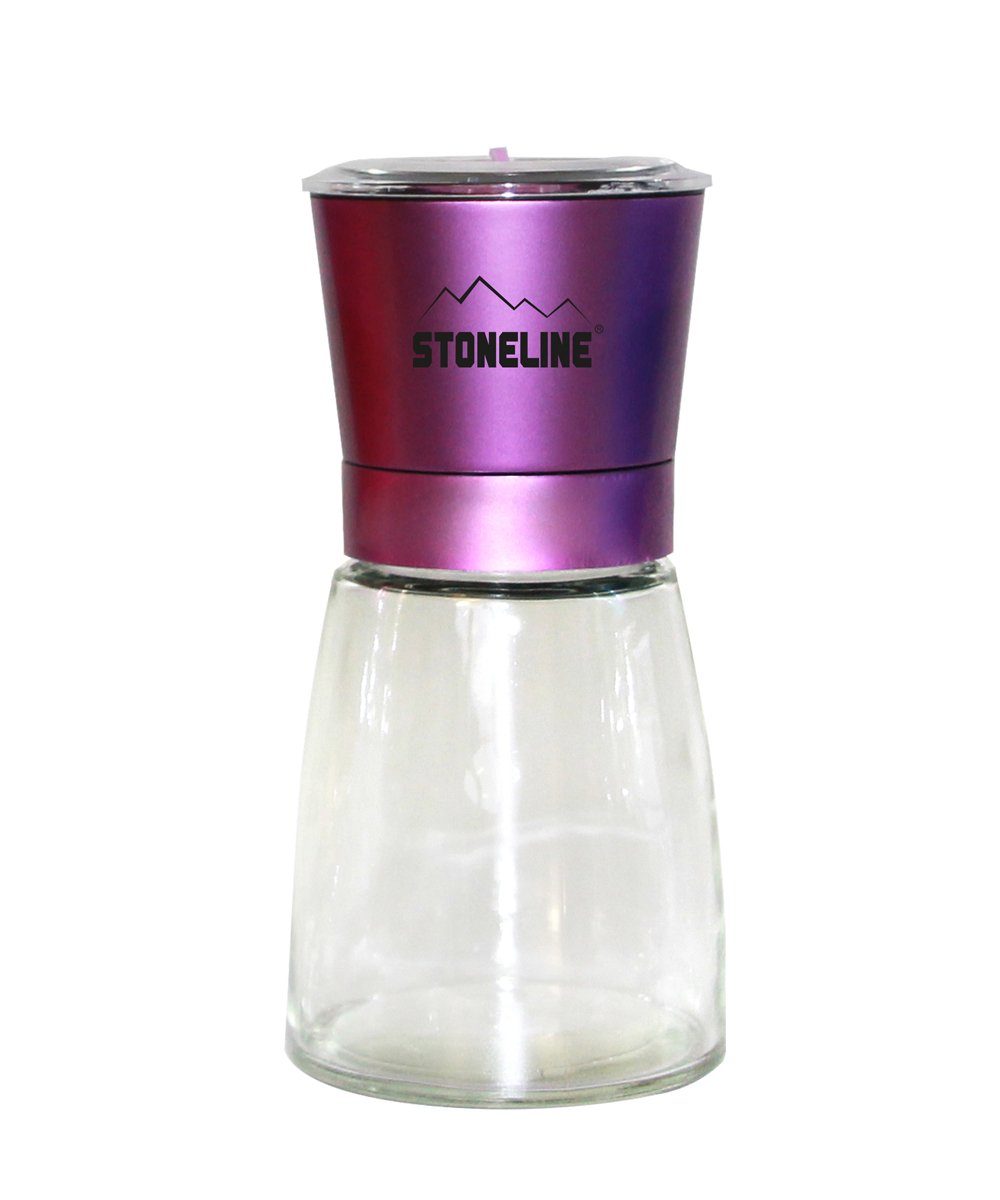 STONELINE® Salt and Pepper Mill Set, Adjustable Ceramic Grinder, Refillable | purple