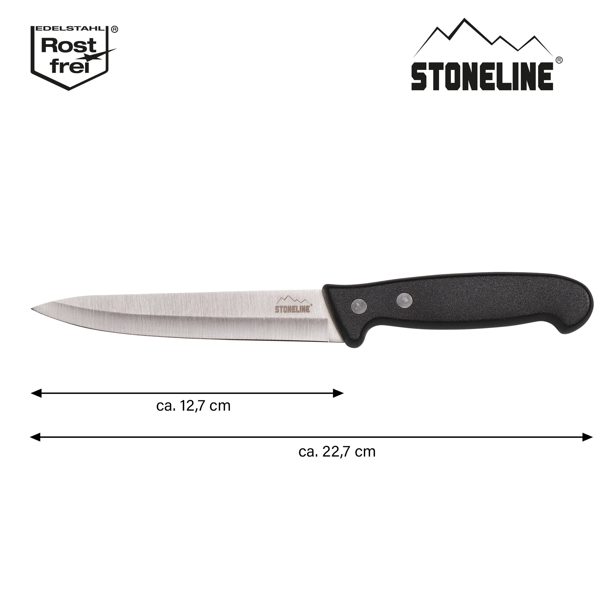 STONELINE® Stainless Steel Knife 22.7 cm All-Purpose Knife, Safety Sheath