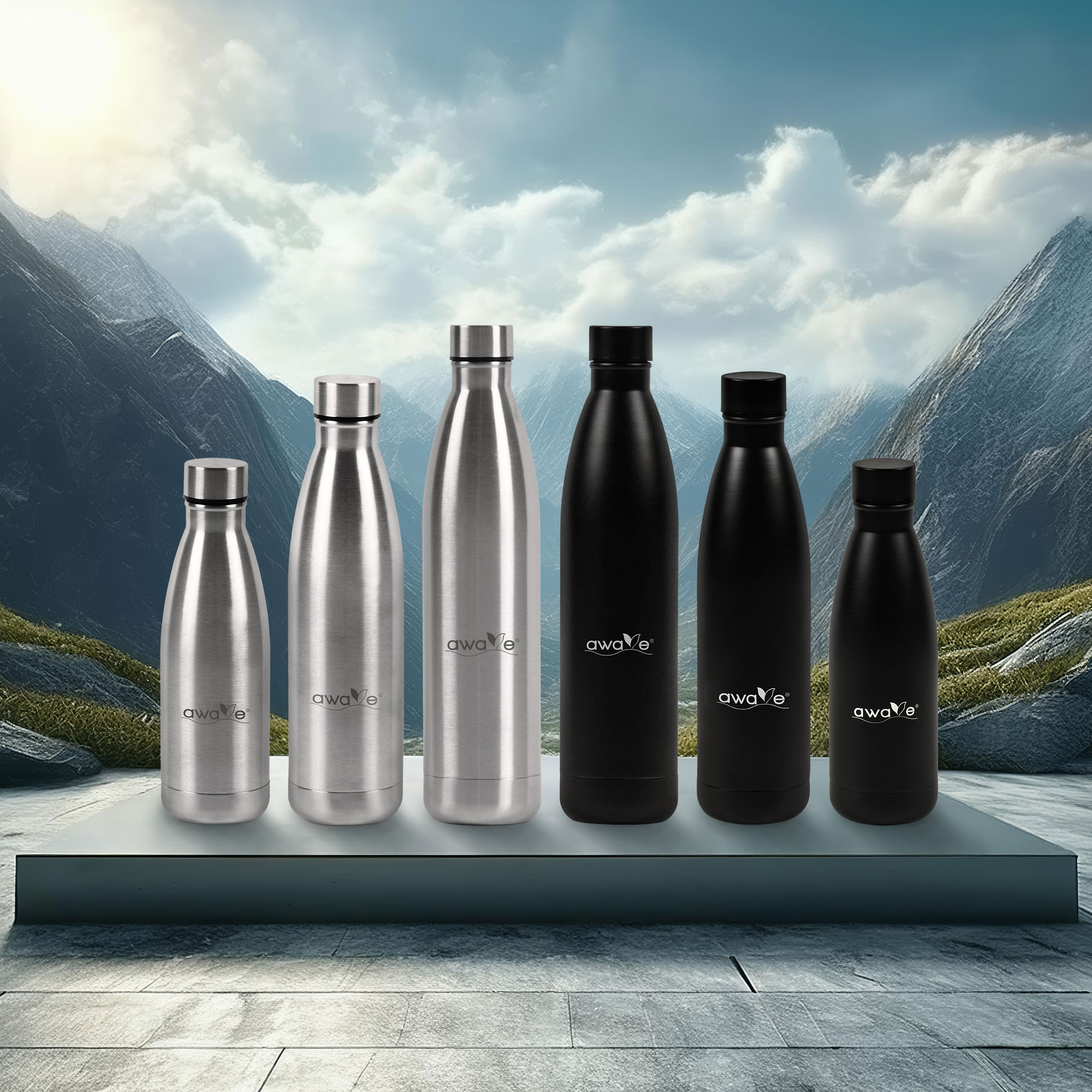 Gourde 350 ml | Acier inoxydable mat