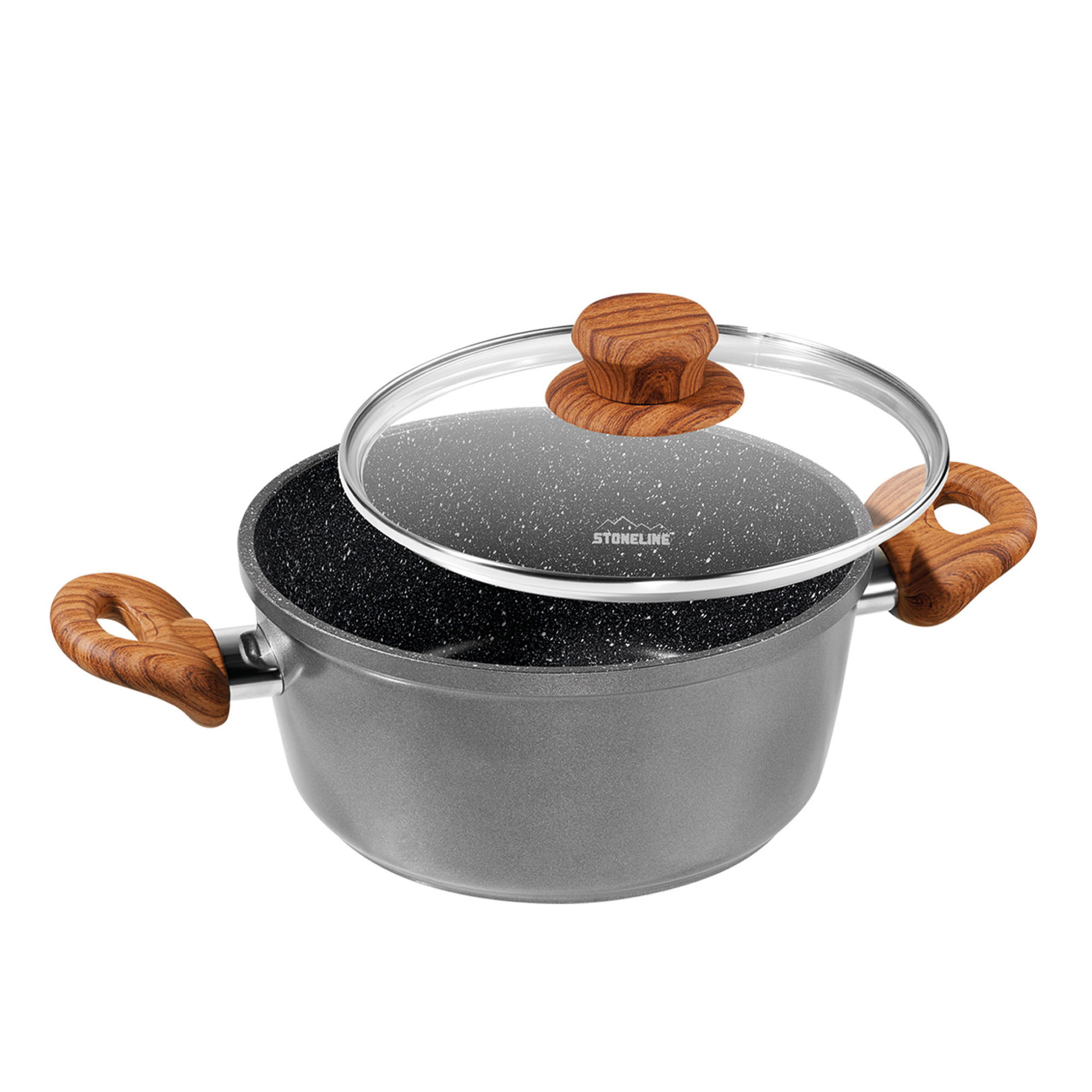 STONELINE® Back to Nature saucepan, with glass lid, Made in Germany
