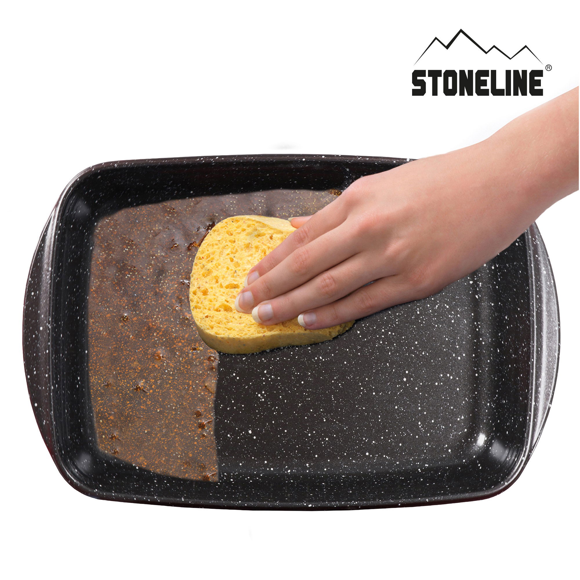 STONELINE® 2 pc Rectangular Baking Dish Set | Non-Stick Borosilicate Glass Oven Dish