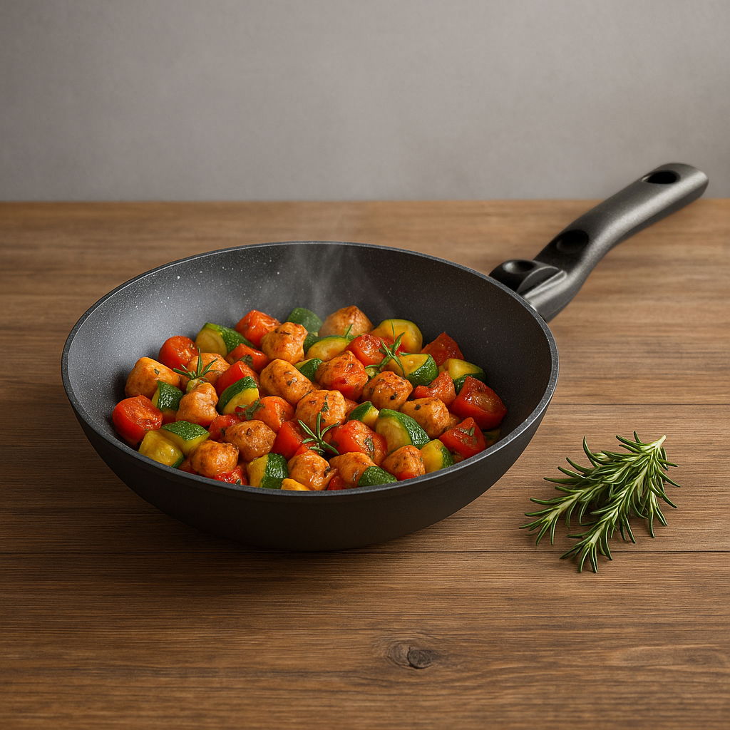 Wok Pan 30 cm with removable handle | with Lid