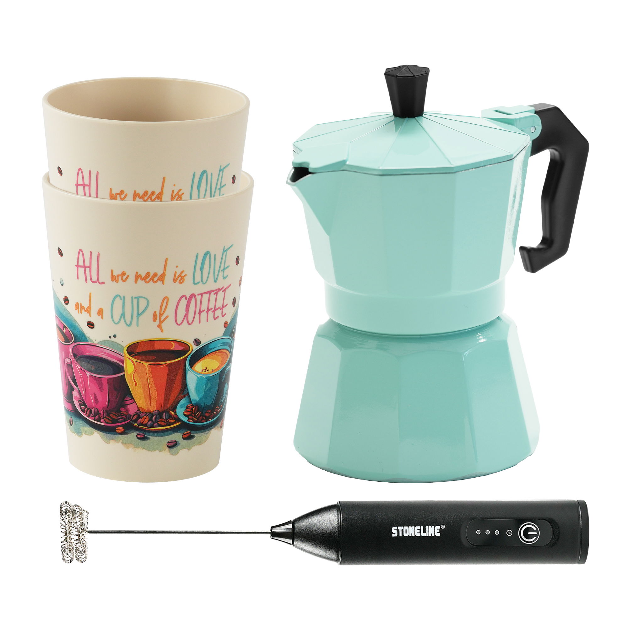 Stovetop Espresso Maker 240 ml Set of 4 | Mint