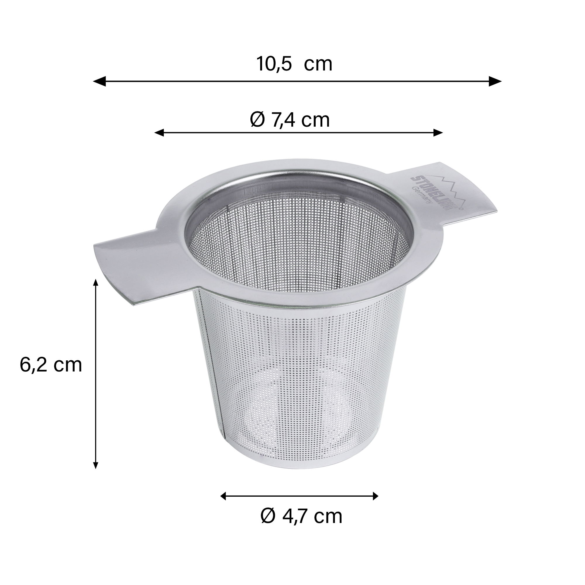 STONELINE® Infusor de Té 32,5 cm Acero Inox Filtro Colador Té Suelto Especias Hierbas