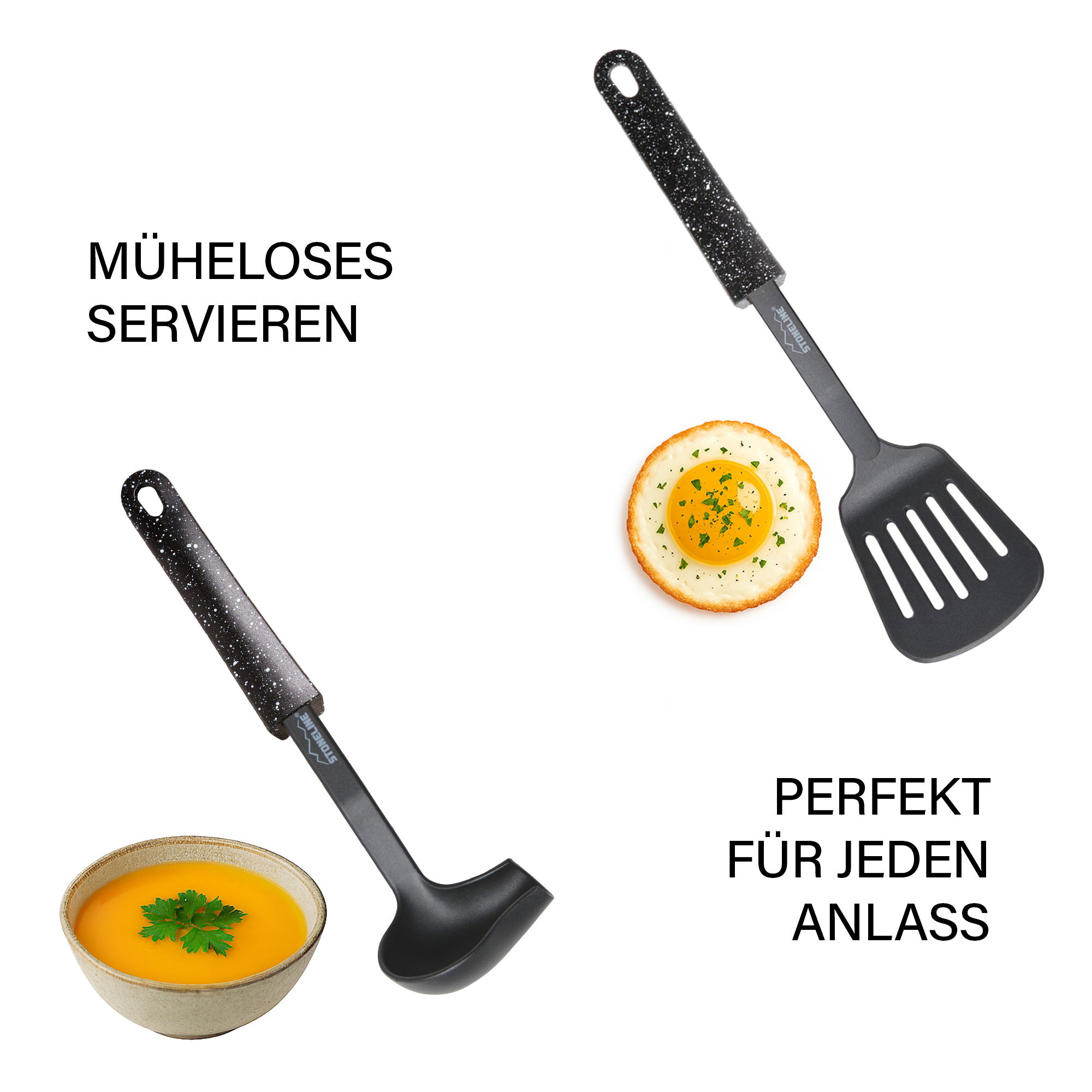 Utensili da Cucina Set 9 Pezzi | Nero