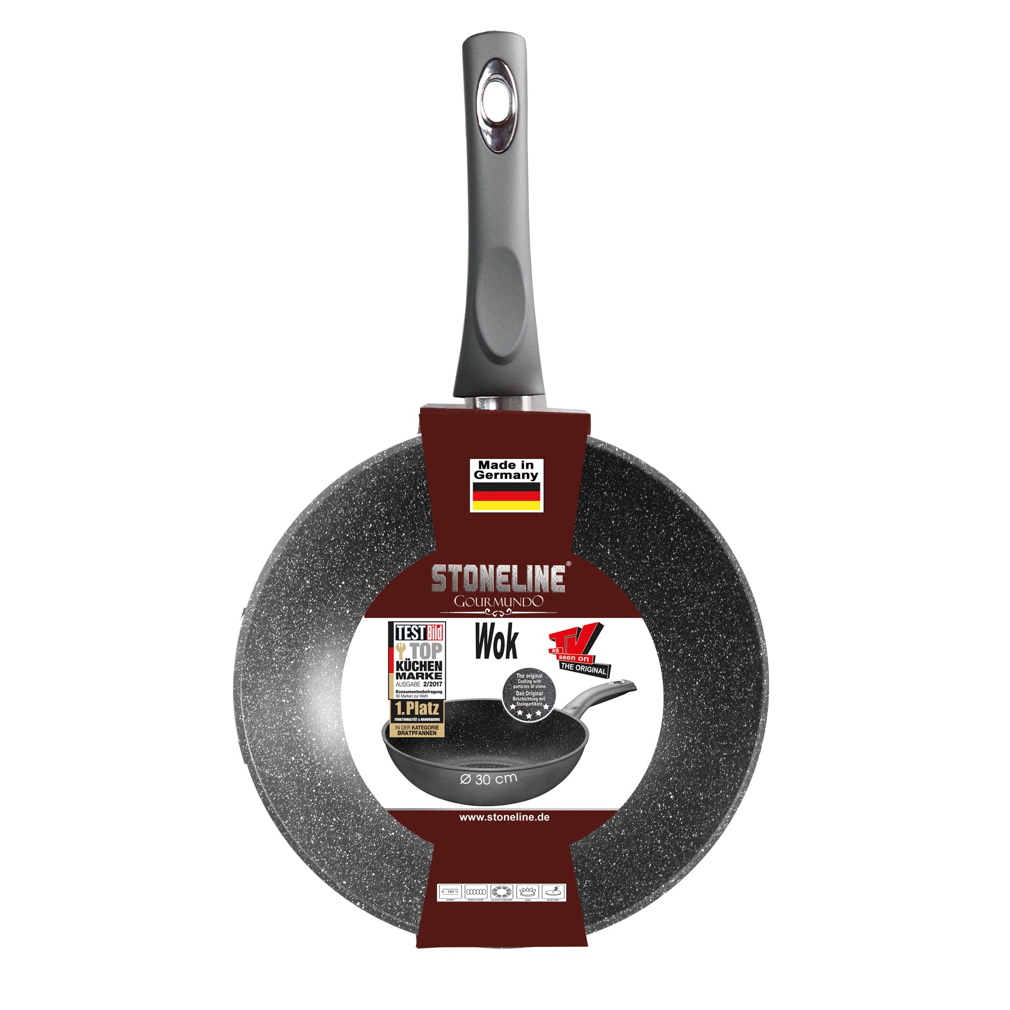 STONELINE® Wok Pan 30 cm, Non-Stick Pan | Made in Germany | GOURMUNDO