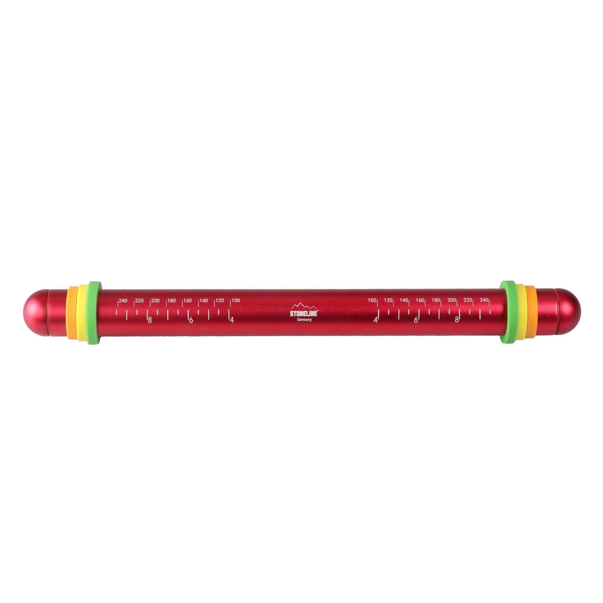 STONELINE® Dough roller with 3 removable spacers, red