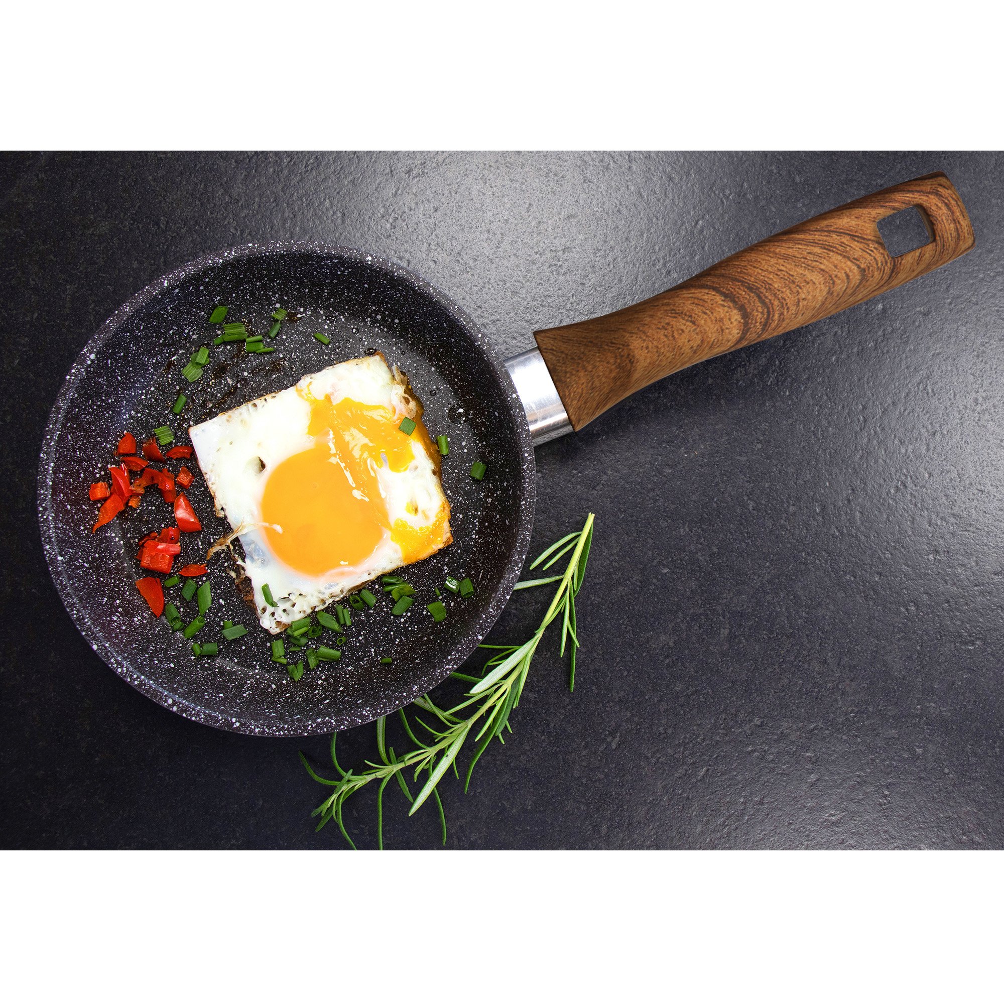 STONELINE® Back to Nature padella 16 cm, padella per omelette antiaderente, adatta all'induzione