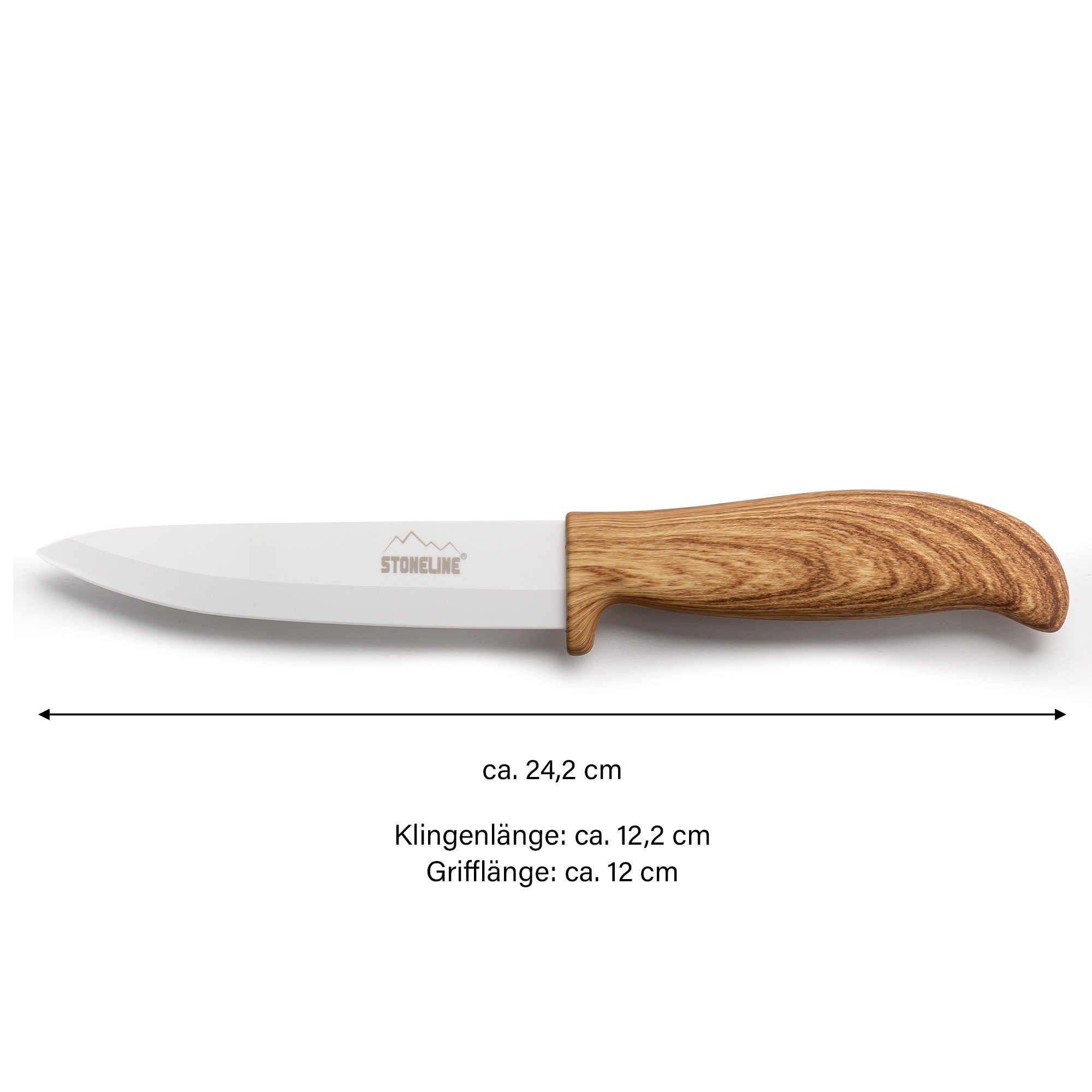 STONELINE® CERAMIC Knife 24 cm All-Purpose Knife, Safety Sheath | Back to Nature