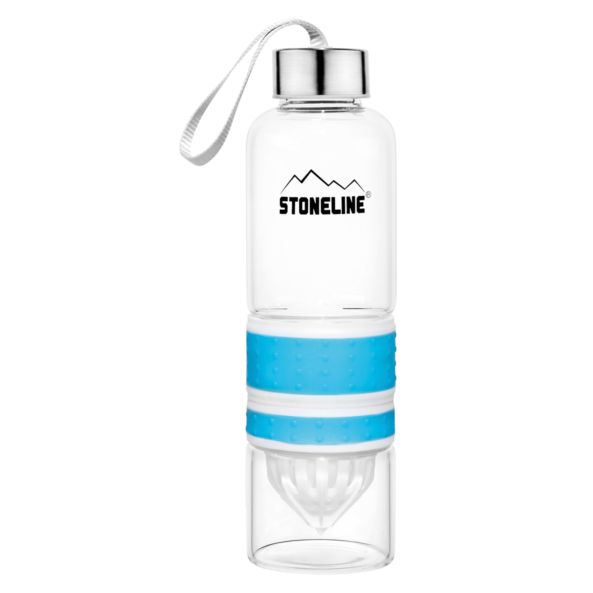 STONELINE® 2 in 1 Bottiglia con Spremiagrumi Spremifrutta manuale 550 ml | blu