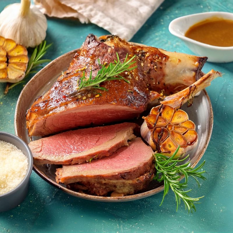 Kulinarisches Ostervergnügen - Lammkeule mit Rosmarin und Knoblauch Kulinarisches Ostervergnügen - Lammkeule mit Rosmarin und Knoblauch